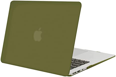 MOSISO Compatible with MacBook Air 13 inch Case (Models: A1466 & A1369, Older Version 2010-2017 Release), Protective Plastic Hard Shell Case Cover, Capulet Olive