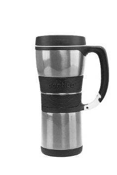 Contigo Extreme Stainless Steel Travel Mug with Handle Vacuum Insulated  16 ounce  Silver