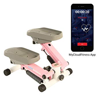 Exerpeutic EXERWORK 850 Bluetooth Smart Cloud Fitness Extended Capacity Mini Stepper with Adjustable Step Height, Free App and Workout Goal Setting