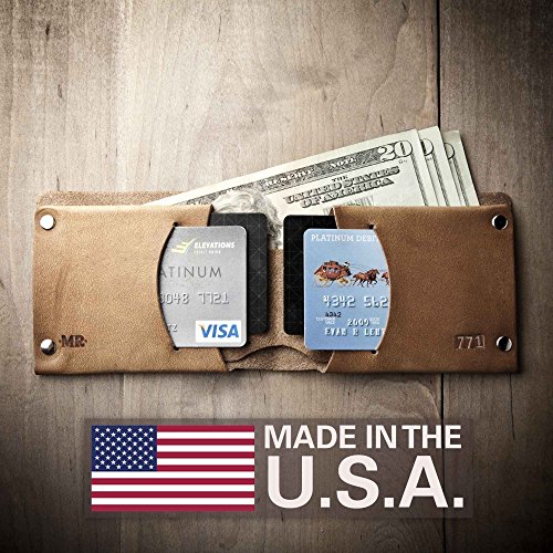 Mens Leather Wallet - Traditional (Made in USA by Mr. Lentz) 015