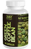 Just Potent Green Coffee Bean Extract  90 Capsules  50 Chlorogenic CGA Acid  All-Natural Grade A Fat Burner and Weight Loss Supplement