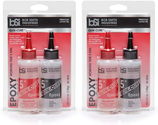 Bob Smith Industries BSI-201 Quik-Cure Epoxy (4.5 oz. Combined),Clear (2 Pack)
