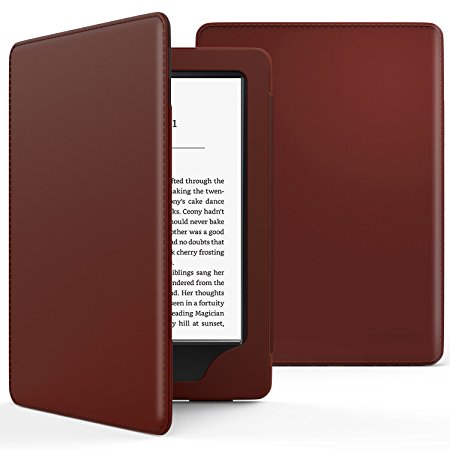 MoKo Case for Kindle Paperwhite - Premium Book Style PU Leather Cover with Auto Sleep / Wake for All-New Amazon Kindle Paperwhite (Fits All 2012, 2013, 2015 and 2016 Versions), Coffee