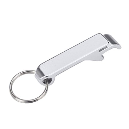 niceeshop Aluminium Alloy Keychain Key Tag Chain Ring Bottle Opener,Silver
