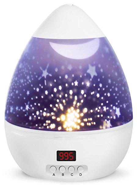 Night lights for kids, Multi Colors Star Projector with Timer and Rotation for Kids and Baby Bedroom, Best Night Light to Stimulate Kids Plenty of Imagination (Purely White)