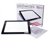 US ART SUPPLY Lightmaster USB Powered 1875 Diagonal Professional Artist Size A4 9x12 LED Lightbox Board - 5-Volt Light Bright Ultra-Thin 38 Profile LED Light Box Pad with 110V AC Power Adapter USB Adapter to Power From any USB Port Computer or Wall Plug Now Includes for FREE 1 Measuring Overlay Grid and 1 Circle TemplateProtractor  1-Year Warranty