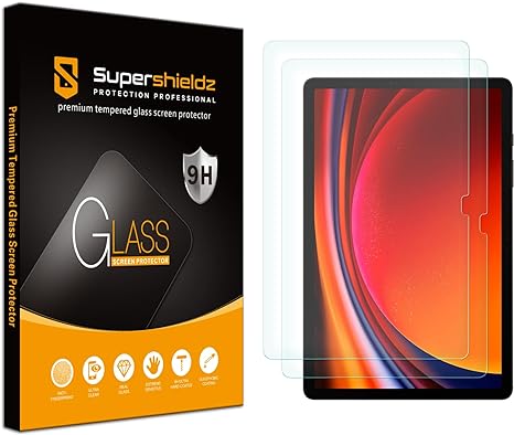 Supershieldz (2 Pack) Designed for Samsung Galaxy Tab S9 (11 inch) / Tab S9 FE (10.9 inch) Screen Protector, 0.33mm, (Tempered Glass) Anti Scratch, Bubble Free