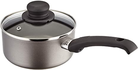 Judge Everyday JDAY022 Teflon Non-stick Saucepan, 16cm 1.2L with Vented Glass Lid and Stay Cool Handle - 5 Year Guarantee