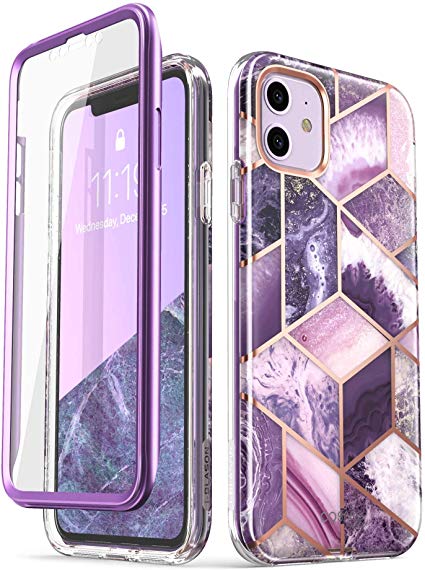 i-Blason Cosmo Series Case for iPhone 11 (2019 Release), Slim Full-Body Stylish Protective Case with Built-in Screen Protector, Ameth, 6.1''