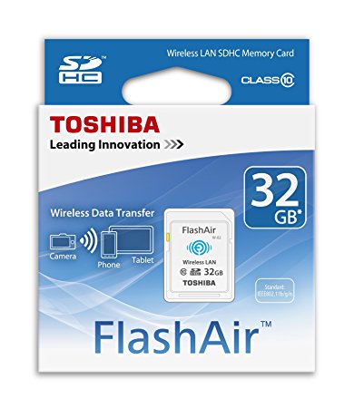 Toshiba 32GB FlashAir SDHC Wireless Wi-Fi Memory Card Model SD-R032GR7AL03A