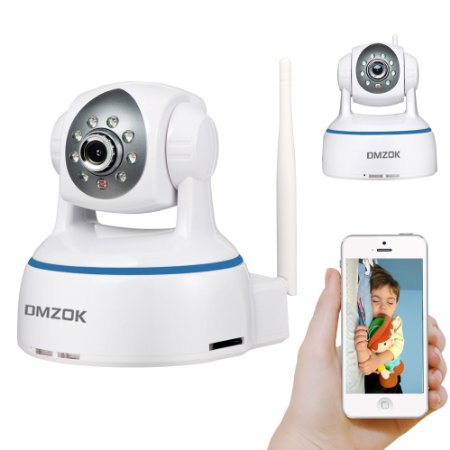 DMZOK ProHD 1080P WiFi Camera Pan Tilt Zoom Two-Way Audio, Night Vision, SD Card Recording, Motion Detection, Remote Mobile View, Baby Camera, Home Surveillance Camera Indoor(1080P)