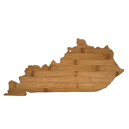 Totally Bamboo 20-7958KY Kentucky State Shaped Bamboo Serving & Cutting Board