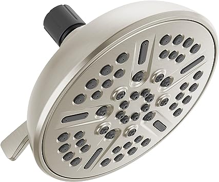 Delta Faucet 8-Spray Touch-Clean Shower Head Brushed Nickel, Delta Shower Heads, Showerhead, Brushed Nickel Shower Head, 1.75 GPM Water Flow, Stainless 75898CSN