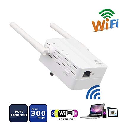 Wifi Router Range Extender, OnKey Internet Booster Signal Extenders to Smart Home in Every Corner Wireless Repeater 2.4GHz Up to 300 Mb - Best Range Network Plug-In, Easy Set Up