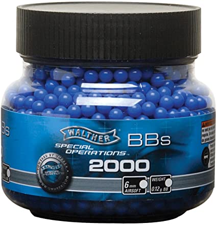 Walther 6mm Airsoft BBS Special Ops Airsoft Ammo.12 Grams, Blue