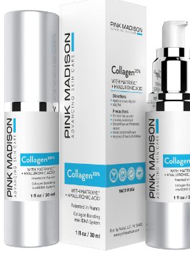 COLLAGEN Serum with Matrixyl and Hyaluronic Acid - Luxury Anti Aging Face Serum Treatment Formula for Men and Women Effective for Fine Lines and Under Eye Wrinkles