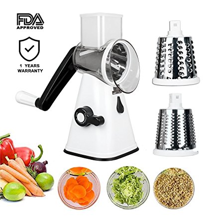Sondiko Mandoline Slicer, 3 in 1 Multi-function Spiralizer Vegetable Slicer, Manual Hand Speedy Chopper for Cheese, Sweet Potato, Carrot and much more, Food Cutter Grater