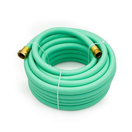 AUTOMAN 50 ft, 5/8 In ID, Flexible Hybrid Garden Hose/Water Hose,Drinking water safe,Brass Connectors, Kink Free Construction,Lightweight,Abrasion Resistant,70 PSI,Blue Color,ATMG0258050