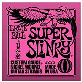 Ernie Ball 2223 Nickel Super Slinky Guitar Strings - Buy 10, Get 2 Free