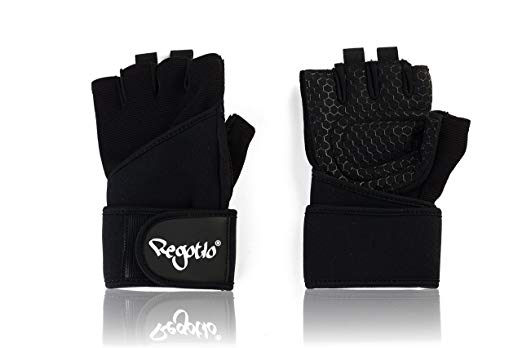 Regotlo Fitness Gloves,Workout Gloves,Weight Lifting Gloves,Crossfit Gloves,Half Finger,Wrist Support Gloves