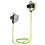 EC Technology Sweat-proof Wireless Sport Headphones for Smartphones and Bluetooth Devices - Green