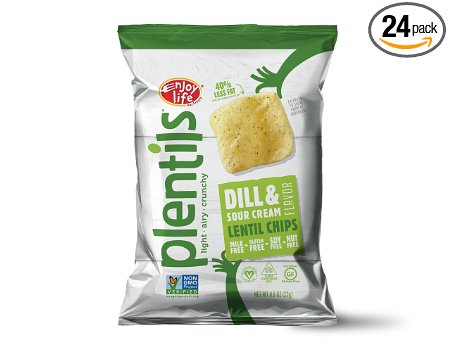 Enjoy Life Plentils, Dill and Sour Cream, Gluten, Dairy, Nut & Soy Free and Vegan, 0.8-Ounce (Pack of 24)