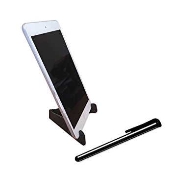 Folding Tablet Stand - with Bonus Stylus Pen - Fits in Your Pocket - Adjustable To Fit Any Kind of Tablet or Phone - Basic Holder for Iphones or Samsung