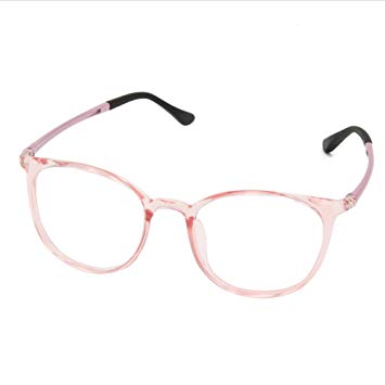 Cyxus Computer Glasses for Teens Women Men Blue Light Blocking (Ultem Lightweight flexible) Reduce Eyestrain Headache Sleepbetter (pink)