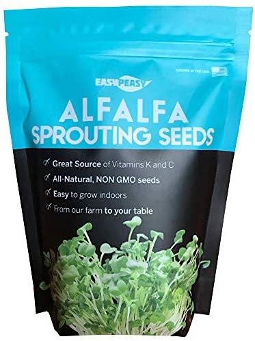 Alfalfa Sprouting Seed | Non GMO | Grown in USA | from Our Farm to Your Door (2 POUNDS)