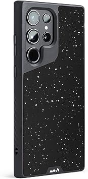 Mous for Samsung Galaxy S23 Ultra Case MagSafe Compatible - Limitless 5.0 - Speckled Black Fabric - Protective S23 Ultra Case - Shockproof Phone Cover