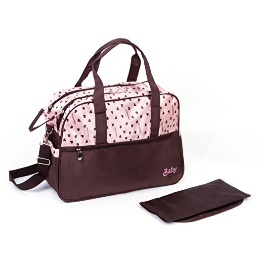 Diaper Bag Large Capacity Bags with Chaning Pad,Pink