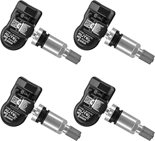 Autel TPMS Sensor MX-Sensor 315MHz+433MHz 2in1 TPS218 Tire Sensor Tire Pressure Monitoring System Sensor Program Universal Replace 98% of OE Sensor SAE Standard J1205/J120 (Metal Valve Stem, 4pack)