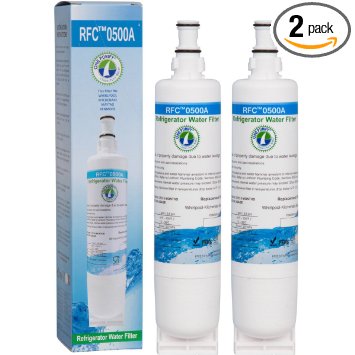 Onepurify RFC0500A Filter Replacement Cartridge for Kenmore, Kitchenaid, Swift Green, Water Sentinel, Aqua Fresh, Thermador, Pur and Brita, 2-Pack