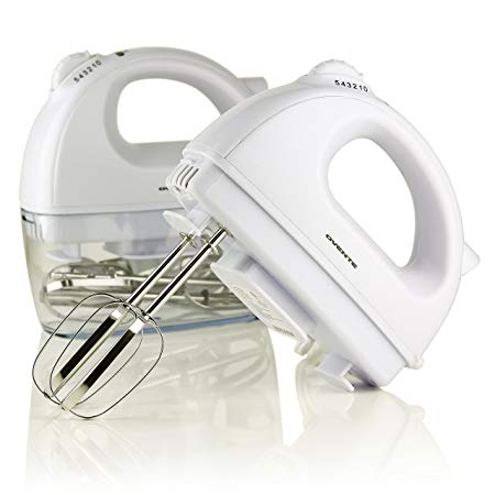 Ovente HM161W Hand Mixer, Ultra Power 5-Speed