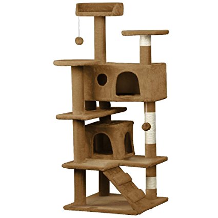 Yaheetech 52" Cat Tree Tower Condo Furniture Scratch Post Kitty Pet House Play