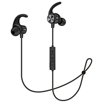 Bluetooth Headphones, SIXQU Wireless 4.1 Magnetic Earbuds aptX Stereo Earphones, Sweatproof Sport Earphones, In Ear Earbuds with Built in Mic (Lightweight & Fast Pairing CVC 6.0 Noise Cancelling)