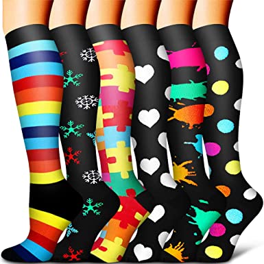 Compression Socks for Women and Men Best for Running, Athletic Sports, Travel