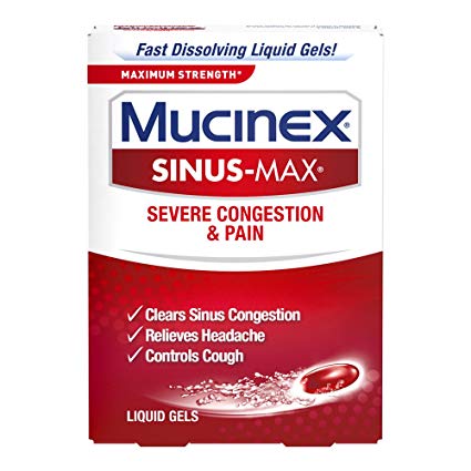 Mucinex Sinus-Max Severe Congestion and Pain Liquid Gels - 16 ct