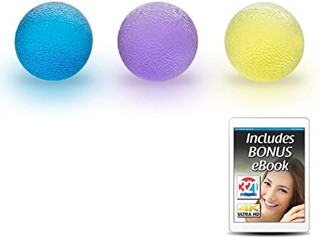 321 STRONG Hand Therapy Grip Balls for Stress, Fidget Toys, Arthritis Relief for Kids and Adults