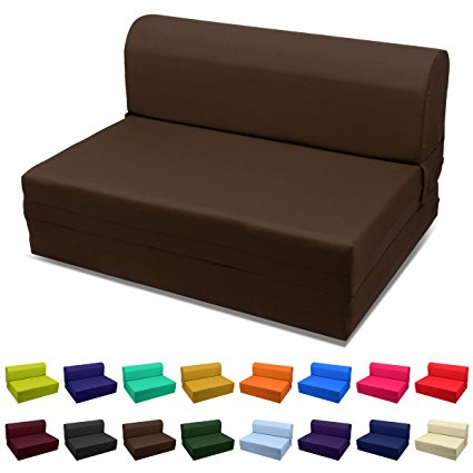 Sleeper Chair Folding Foam Bed Choose Color & Sized Single,twin or Full (Twin (5x36x70), Coffee)