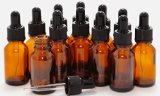 12 New High Quality 15 ml 12 oz Amber Glass Bottles with Glass Eye Droppers