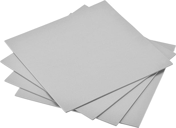 uxcell Grey EVA Foam Sheets 10 x 10 Inch 3mm Thickness for Crafts DIY Projects, 4 Pcs