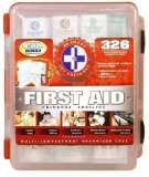 First Aid Kit With Hard Case- 326 pcs- First Aid Complete Care Kit - Exceeds OSHA and ANSI Guidelines - Ideal for the Workplace - Disaster Preparedness Color Red