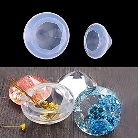 Buytra Diamond Silicone Resin Casting Molds for Epoxy Resin, Jewelry Making Earring Pendant DIY Crafts, 2 Pack