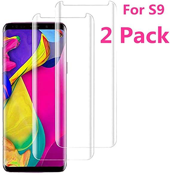 [2 - Pack] Compatible Samsung Galaxy Tempered Glass S9 Screen Protector,9H Hardness,Anti-Fingerprint,Ultra-Clear,Bubble Free Screen Protector Compatible Samsung Galaxy S9