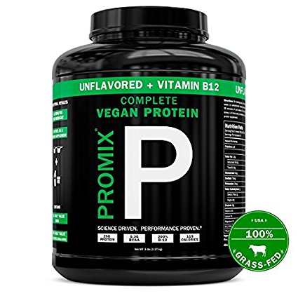 PROMIX Premium Vegan Protein   B12, Organic Complete Protein Plant Based Blend, Gluten-Free, Soy Free, 5lb Bulk