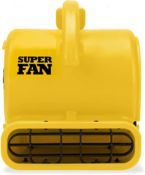 Soleaire Super Fan Home Personal Portable High Velocity Air Mover Floor Fan, Yellow