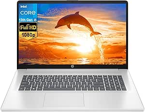 hp 17.3" Business Laptop, IPS FHD Display, 13th Gen Intel Core i5-1335U Processor up to 4.6GHz, 16GB RAM, 1TB SSD, Backlit Keyboard, Anti-Glare, Wi-Fi 6, HD Webcam, HDMI, Silver, Windows 11 Home