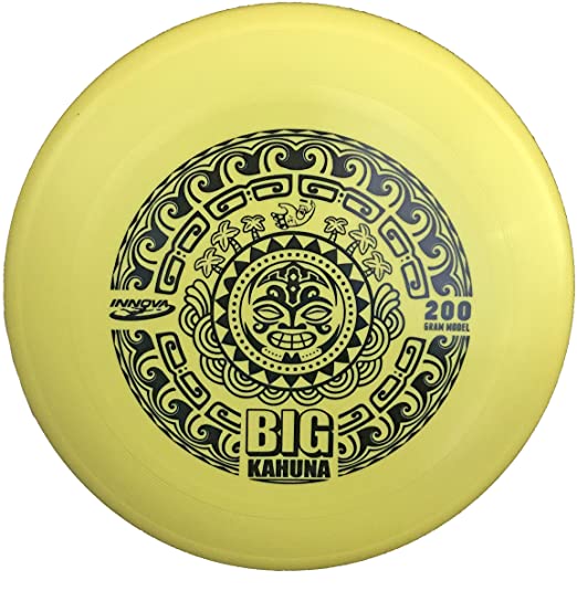 INNOVA Big Kahuna Heavyweight Ultimate Throw and Catch Disc Tiki Black - Stamp Color May Vary - 200 Gram Model