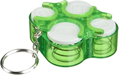 Key Chain Coin Holder Organizer Assorted Colors (Green)
